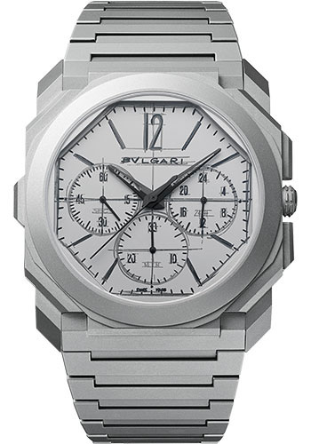 Bvlgari Octo Finissimo Watch - 42 mm Titanium Case - Matte Gray Sandblasted Titanium Dial - Titanium Bracelet