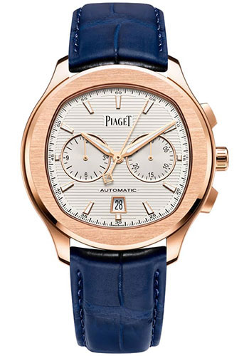 Piaget Piaget Polo Watch - Rose Gold Case - White Dial - Blue Strap