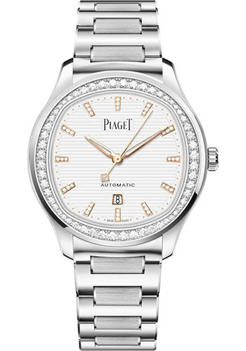Piaget Polo Date Watch - Steel Case - White Dial - Steel Bracelet