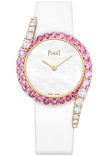 Piaget Limelight Gala Watch - Rose Gold Diamond Case - White Dial - White Strap Novelty|Limited Series