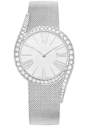 Piaget Limelight Gala Watch - White Gold Diamond Case - Silvered Dial - Gold Bracelet
