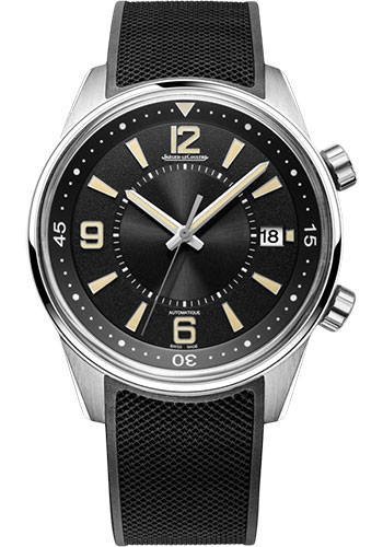 Jaeger-LeCoultre Polaris Date Watch - 42 mm Stainless Steel Case - Black Dial - Black Rubber Strap