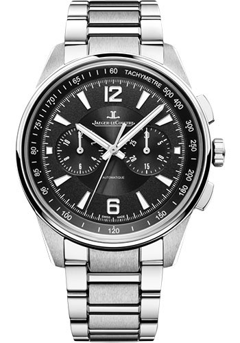 Jaeger-LeCoultre Polaris Chronograph Watch - 42 mm Stainless Steel Case - Black Dial - Steel Bracelet