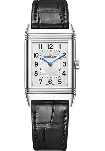 Jaeger-LeCoultre Reverso Classic Medium Thin - Stainless Steel Case - Silvered Grey Dial - Black Alligator Strap