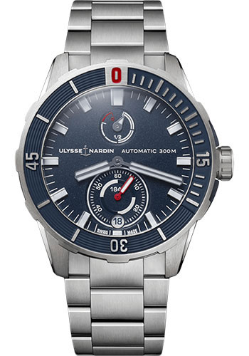 Ulysse Nardin Diver Chronometer 44 mm - Titanium Case - Blue Dial - Steel Bracelet