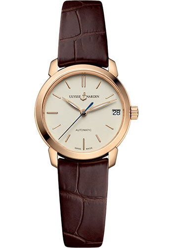Ulysse Nardin Classico 31 mm - Rose Gold Case - Eggshell Dial - Leather Strap