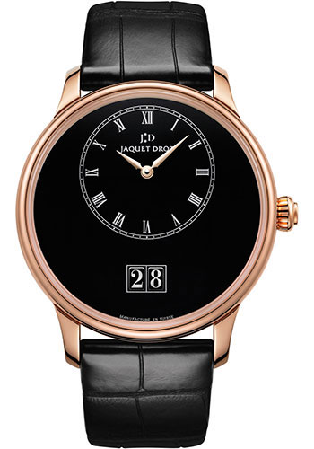 Jaquet Droz Grande Date Black Enamel Watch