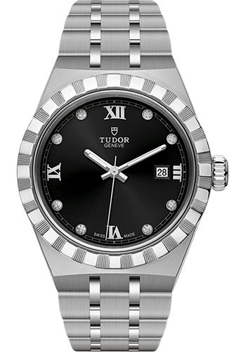Tudor Tudor Royal Watch - 28mm Steel Case - Black Diamond Dial - Bracelet