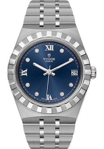 Tudor Tudor Royal Watch - 34mm Steel Case - Blue Diamond Dial - Bracelet