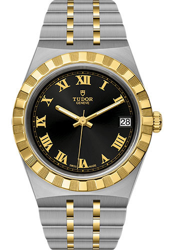 Tudor Tudor Royal Watch - 34mm Steel and Gold Case - Black Dial - Bracelet