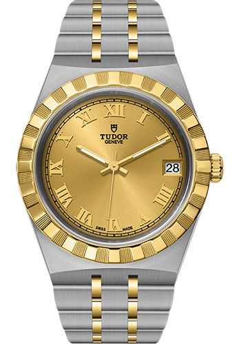 Tudor Tudor Royal Watch - 34mm Steel and Gold Case - Champagne Dial - Bracelet