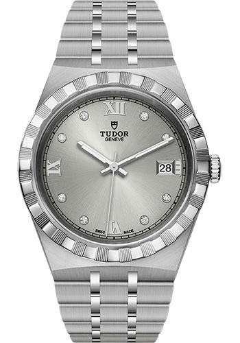 Tudor Tudor Royal Watch - 38mm Steel Case - Silver Diamond Dial - Bracelet