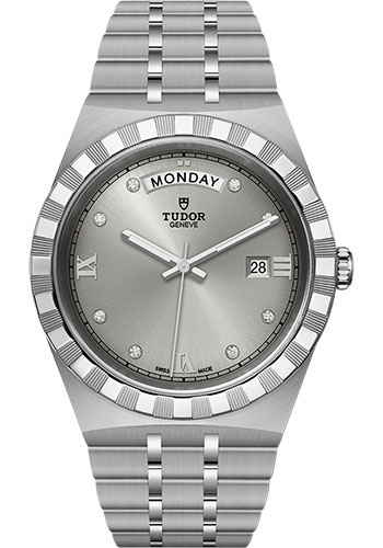 Tudor Tudor Royal Watch - 41mm Steel Case - Silver Diamond Dial - Bracelet