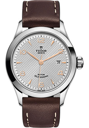 Tudor 1926 Watch - 28mm Steel Case - Silver Dial - Brown Leather Strap