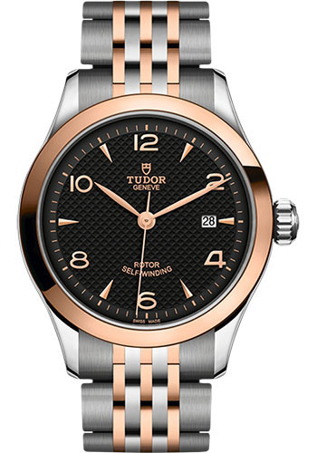 Tudor 1926 Watch - 28mm Steel and Gold Case - Black Dial