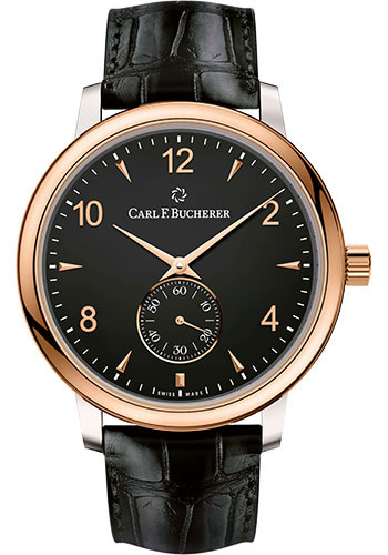 Carl F. Bucherer Adamavi Watch - 39.0 mm Steel And Rose Gold Case - Black Dial