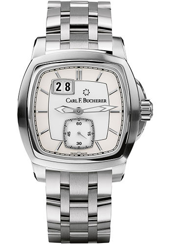Carl F. Bucherer Patravi EvoTec BigDate Watch - Steel Case - White Dial