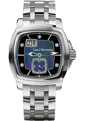 Carl F. Bucherer Patravi EvoTec BigDate Watch - Steel Case - Mother-of-Pearl Diamond Dial