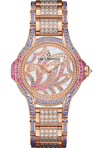 Carl F. Bucherer Pathos Swan Limited Edition of 88 Watch - Rose Gold Diamond Case - White Gold Dial