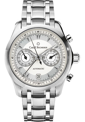 Carl F. Bucherer Manero CentralChrono Watch - Steel Case - Silver Dial