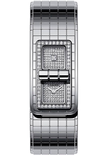 Chanel CODE COCO Quartz Watch - Steel Case - Diamond Bezel - Double Dial - Steel Bracelet