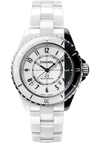 Chanel J12 Paradoxe Automatic Watch - 38mm White And Black Ceramic And Steel Case - White And Black Dial - White Ceramic Bracelet