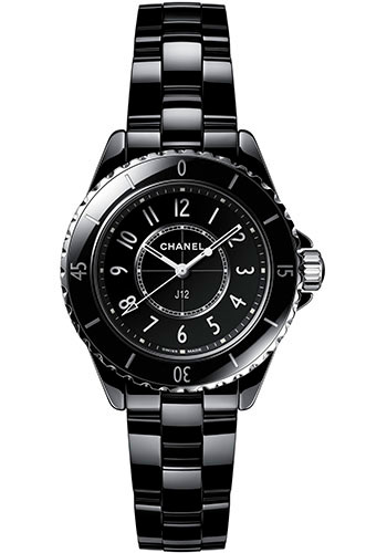 Chanel J12 Quartz Watch - 33mm Black Ceramic And Steel Case - Black Dial - Black Ceramic Bracelet