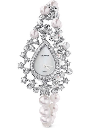 Chanel Comète Jewelry Watch - Milky Way Motif - White Gold Case