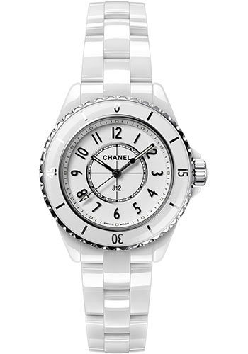 Chanel J12 Quartz Watch - 33mm White Ceramic And Steel Case - White Dial - White Ceramic Bracelet