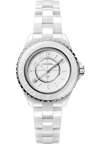Chanel J12 Phantom Quartz Watch - 33mm White Ceramic And Steel Case - White Dial - White Ceramic Bracelet