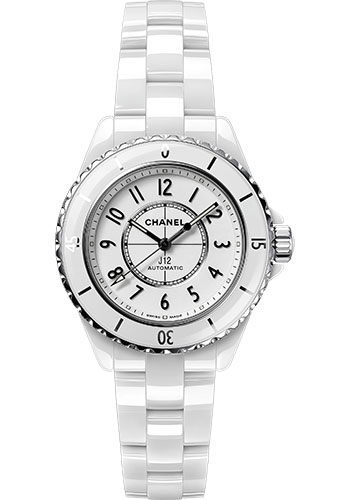 Chanel J12 Automatic Watch - 33mm White Ceramic And Steel Case - White Dial - White Ceramic Bracelet