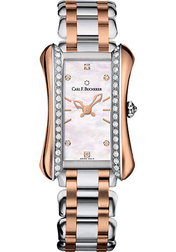 Carl F. Bucherer Alacria Queen Watch - Steel And Rose Gold Diamond Case - Mother-Of-Pearl Dial
