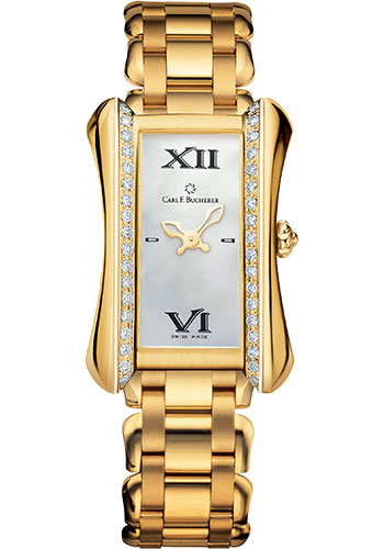 Carl F. Bucherer Alacria Queen Watch - Yellow Gold Diamond Case - Mother-Of-Pearl Dial