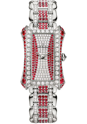 Carl F. Bucherer Alacria Royal Limited Edition of 25 Watch - White Gold Diamond Case - Diamond Bezel - Diamond And Ruby Paved Dial