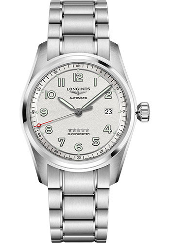 Longines Spirit Automatic Watch - 40 mm Steel Case - Silver Arabic Dial - Bracelet