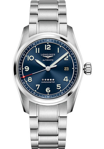 Longines Spirit Automatic Watch - 40 mm Steel Case - Blue Arabic Dial - Bracelet