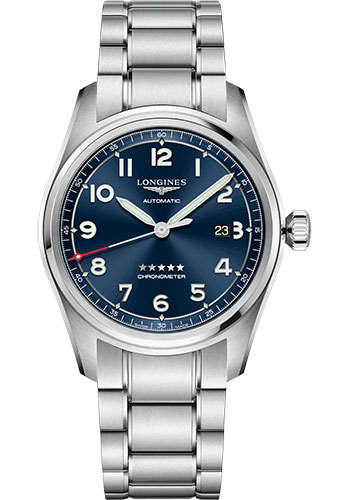 Longines Spirit Automatic Watch - 42 mm Steel Case - Blue Arabic Dial - Bracelet