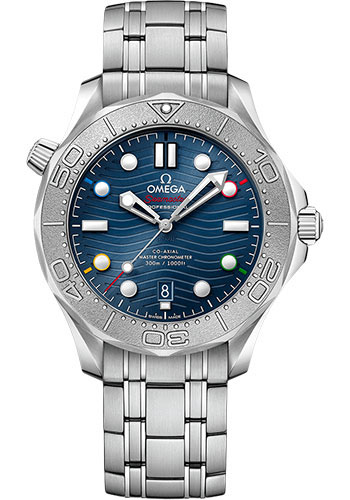 Omega Omega Seamaster Diver 300M Co-Axial Master Chronometer Beijing 2022 Watch - 42 mm Steel Case - Blue Ceramic Dial