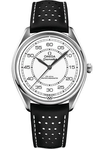 Omega Specialities Olympic Official Timekeeper Limited Edition Set - 39.5 mm Steel Case - White Dial - Black Micro-Perforated Leather Strap Limited Edition of 100