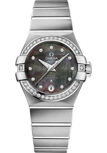 Omega Constellation Co-Axial Tahiti Watch - 27 mm Steel Case - Tahiti Mother-Of-Pearl Diamond Dial