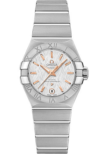 Omega Constellation Co-Axial Master Chronometer Watch - 27 mm Steel Case - White -Silvery Dial
